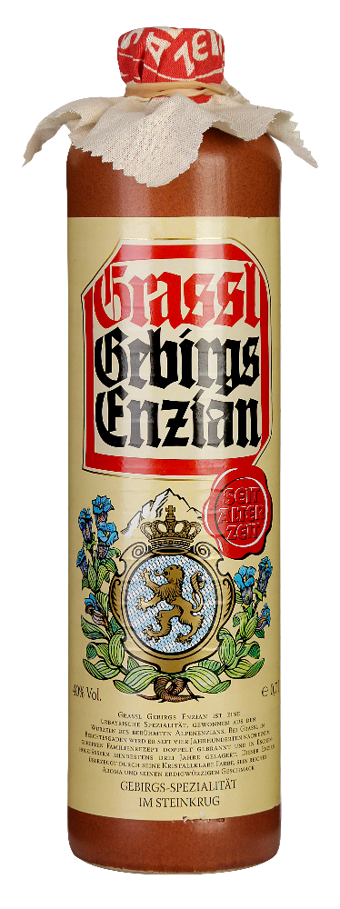Gebirgs Enzian 40% Vol. 0,7 Liter in der Steingutflasche