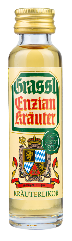 Enzian Kräuterlikör in der 0,02 Liter Flasche