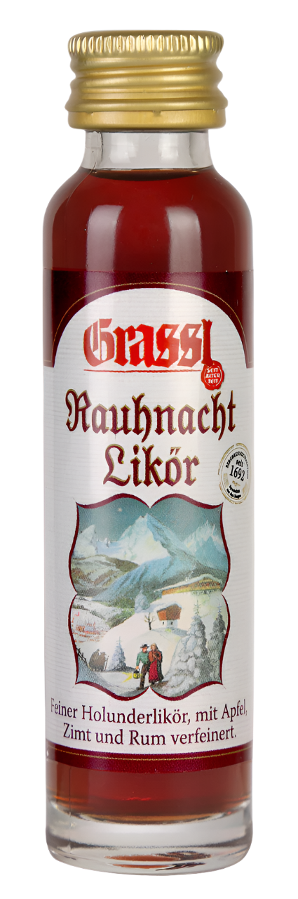 Rauhnacht Likör in der Flaschengröße 0,02 Liter. Für die kalten Rauhnächte.
