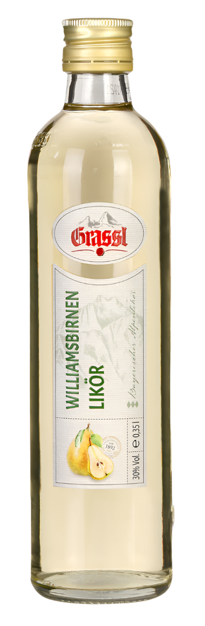 Eine Flasche Williamsbirnenlikör 0,35 Liter