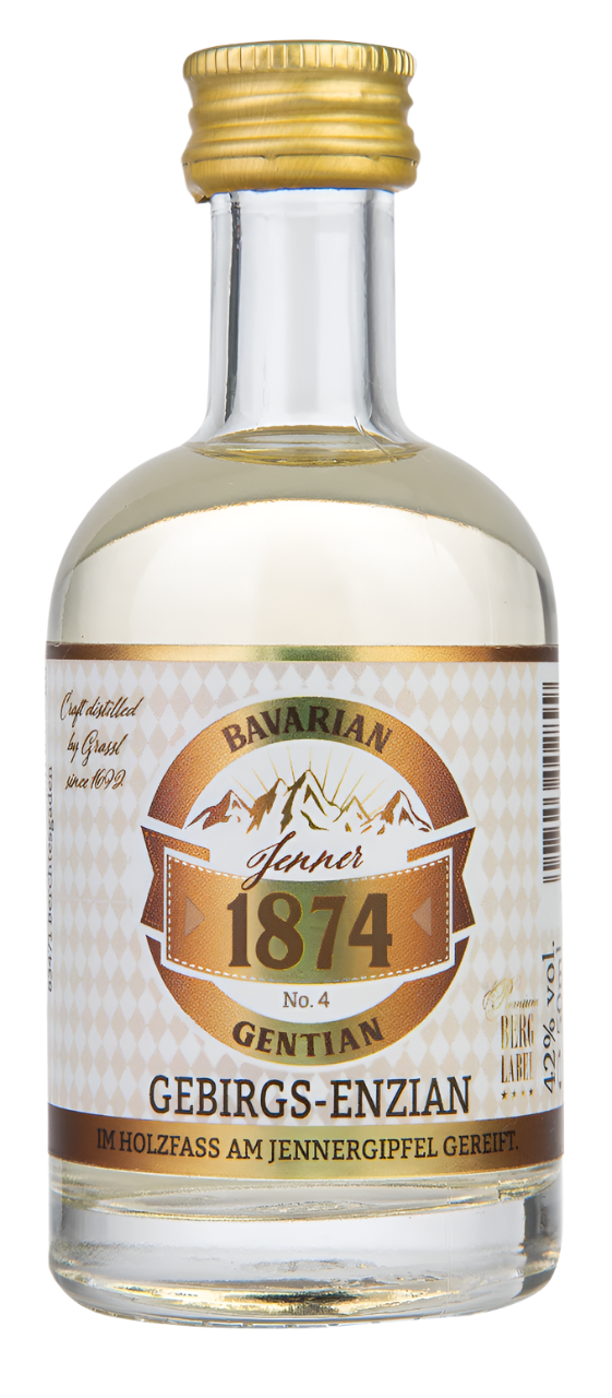 Jenner Gentian in der 0,05 Liter Flasche.