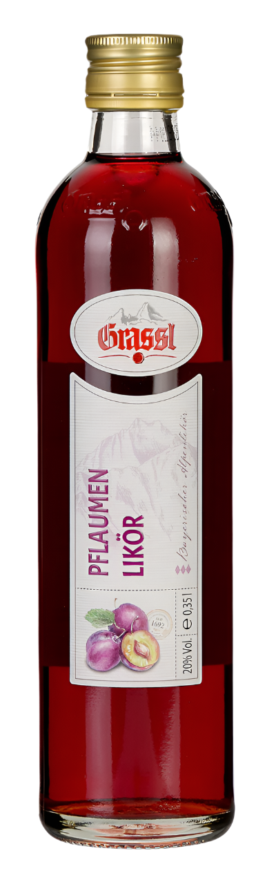 Eine Flasche Pflaumenlikör 0,35 Liter
