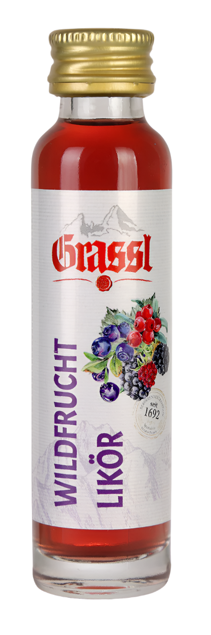 Eine Flasche Wildfruchtlikör ,02 Liter