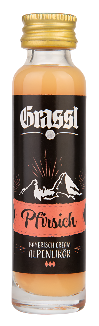 Bayerisch Cream Alpenlikör Pfirsich in der 0,02 Literflasche