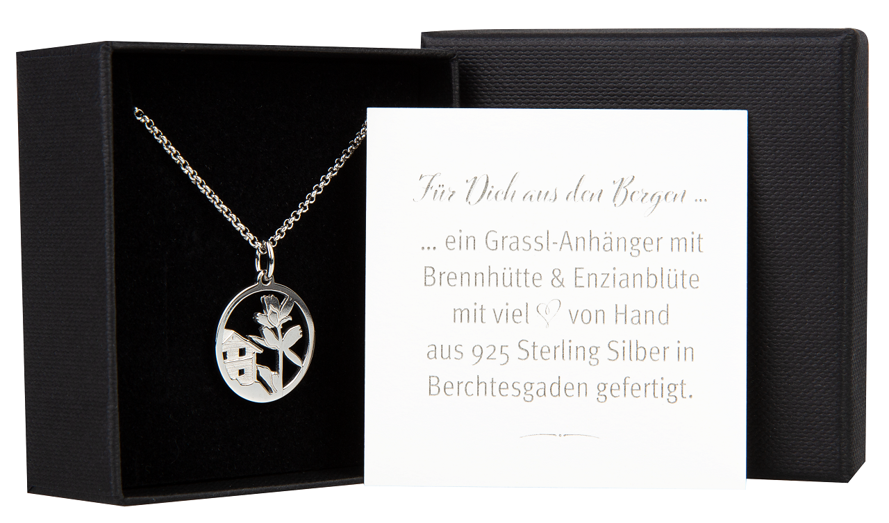 Anhänger Bergbrenner-Enzian mit Kette
