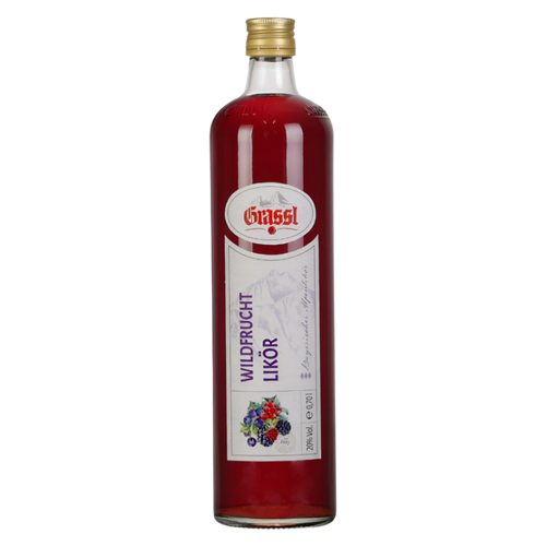 Eine Flasche Wildfruchtlikör 0,7 Liter