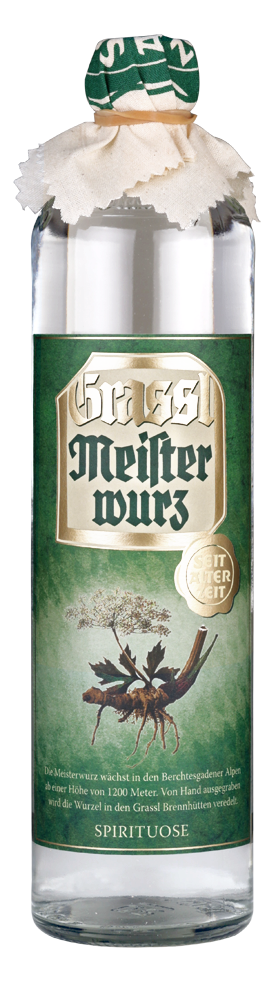 Eine Flasche 0,7 Liter Meisterwurz 40% Vol.