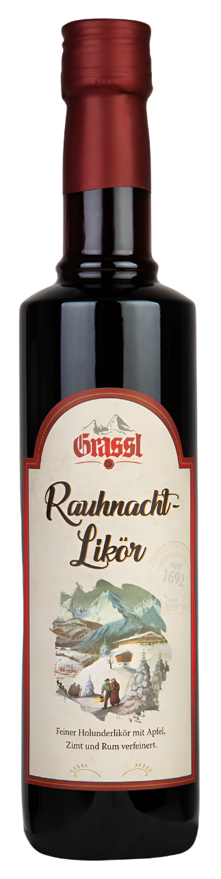 Rauhnacht Likör in der Flaschengröße 0,5 Liter. Für die kalten Rauhnächte.