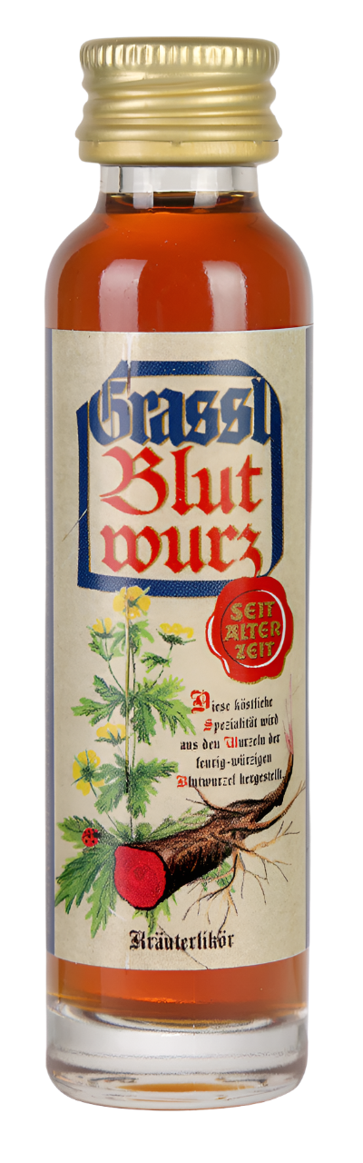 Blutwurz Kräuterlikör 48% in der 0,02 Liter Flasche