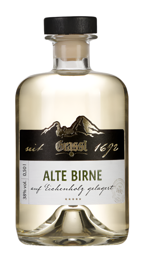 Grassls Alte Birne in der 0,5 Liter Flasche