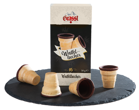 Waffelbecher 16 Stk. 2 cl