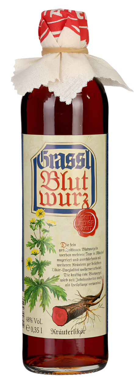 Blutwurz Kräuterlikör 48% in der 0,35 Liter Flasche