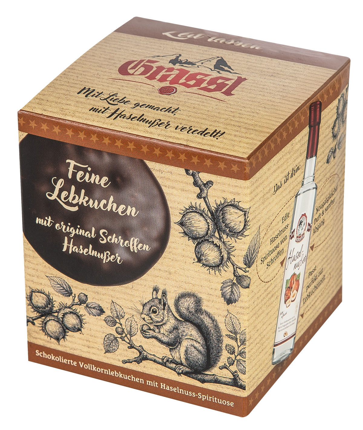 Vollkornlebkuchen mit Schroffen Haselnußer