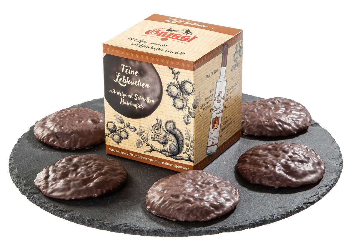 Vollkornlebkuchen mit Schroffen Haselnußer