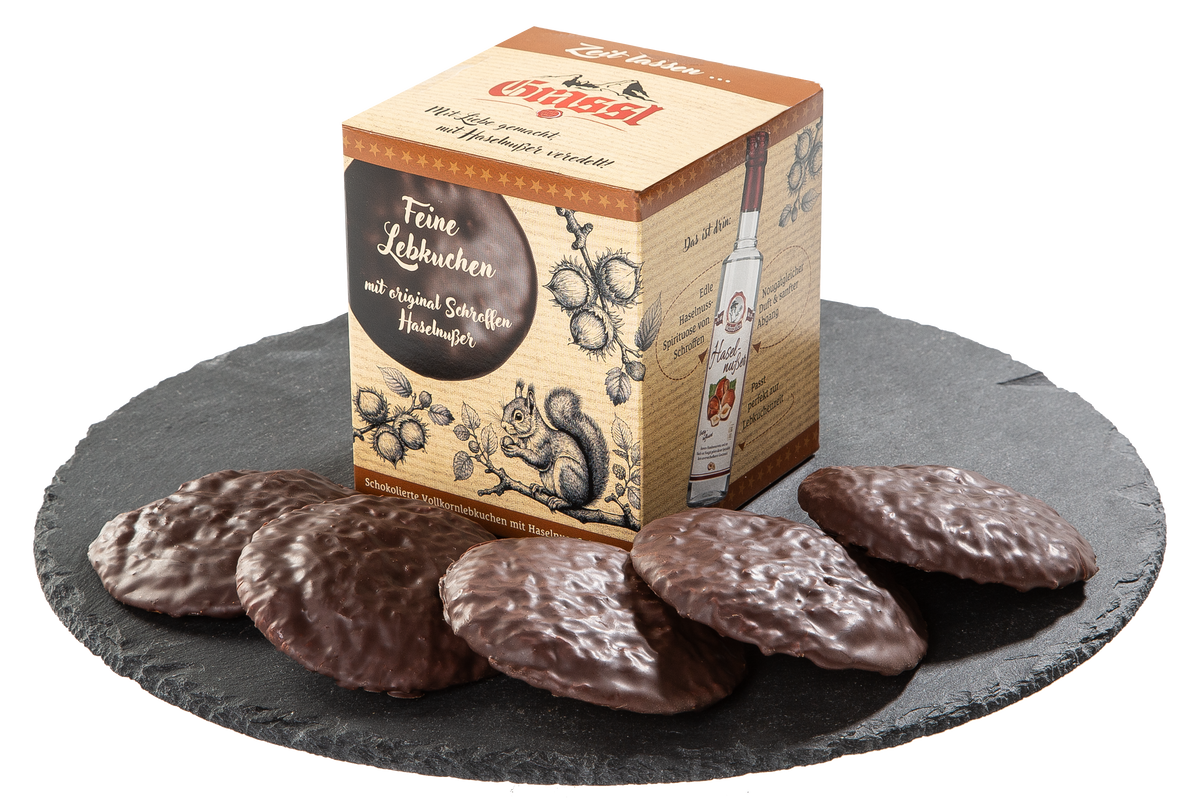 Vollkornlebkuchen mit Schroffen Haselnußer