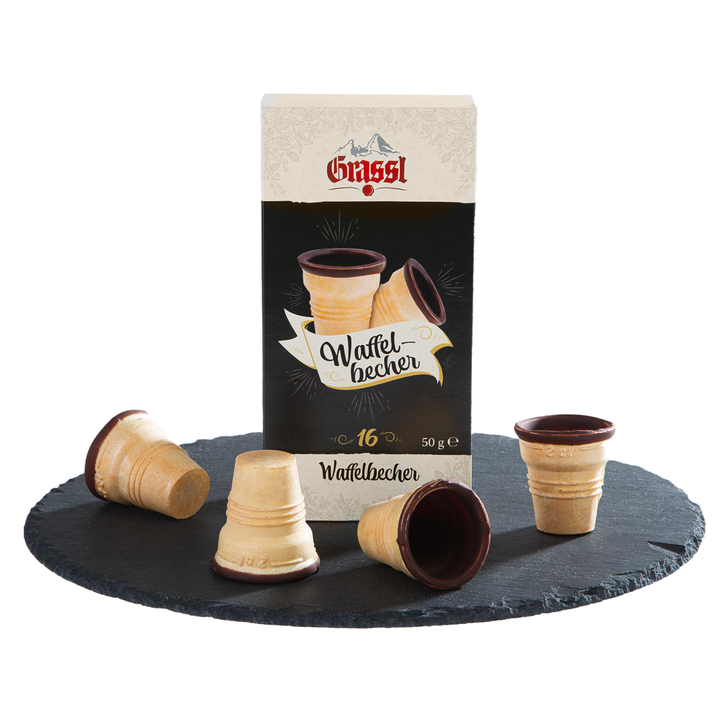 Waffelbecher 16 Stk. 2 cl